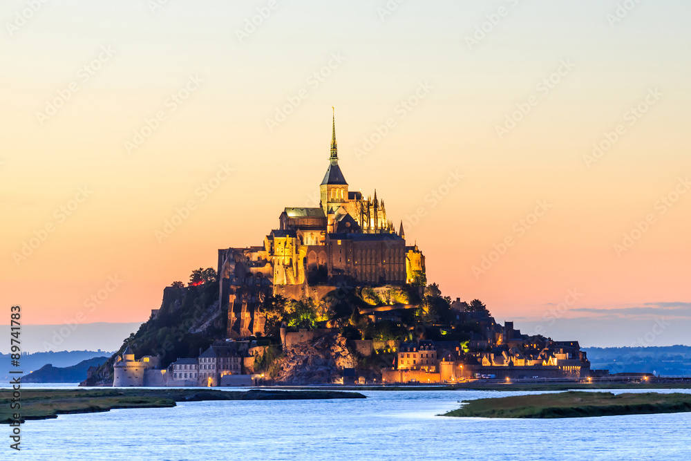 Mont Saint Michele at dusk