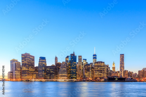 Sunset view of Manhattan, New York City