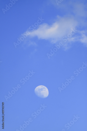 Beautiful clear sky with moon