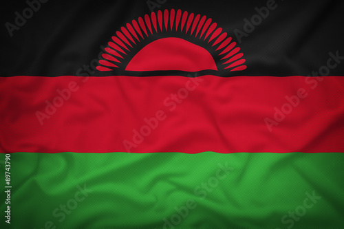 Free Download Malawi flag on the fabric texture background,Vintage style - GFXLoad