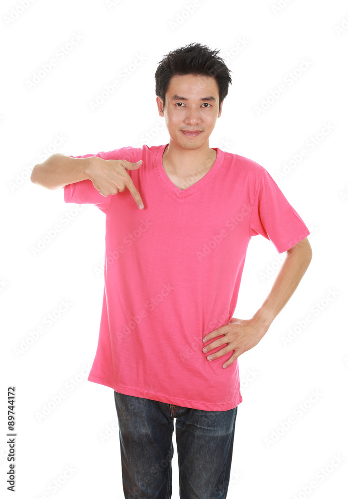man with blank t-shirt man with blank t-shirt