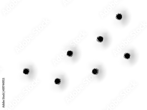 realistic bullet holes from a firearm in a metal plate,texture design concept