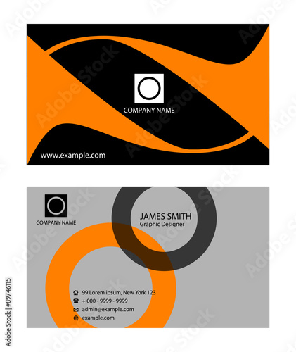 Collection vertical business cards element
