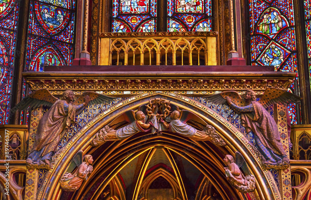 Angels Wood Carvings Sainte Chapelle Cathedral Paris