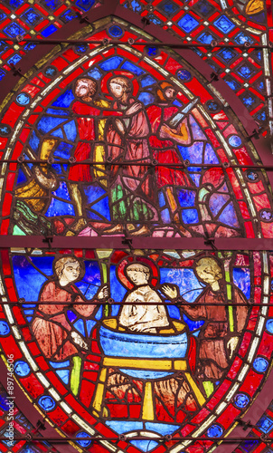 Saint John Boiling Oil Stained Glass Sainte Chapelle Paris