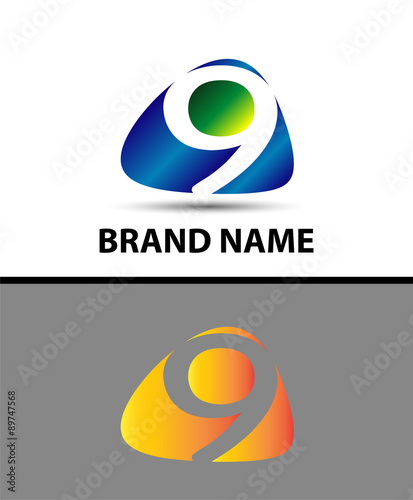 Number nine logo. Logo 9 