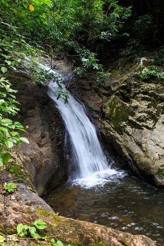 Krok E Dok Waterfall in Rainforest  Thailand.