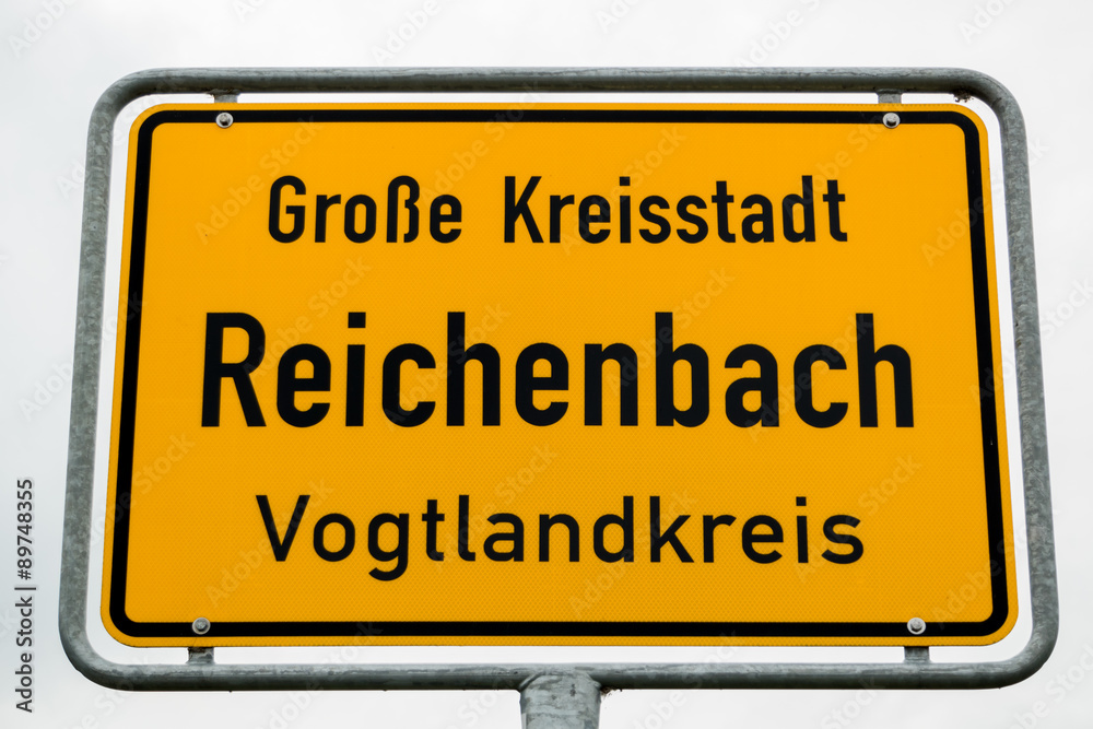 Reichenbach im Vogtland Ortstafel