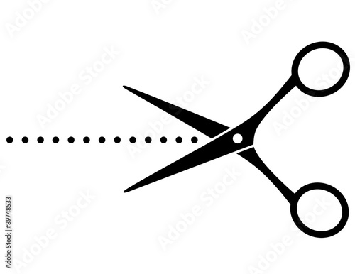 black cutting scissors with points