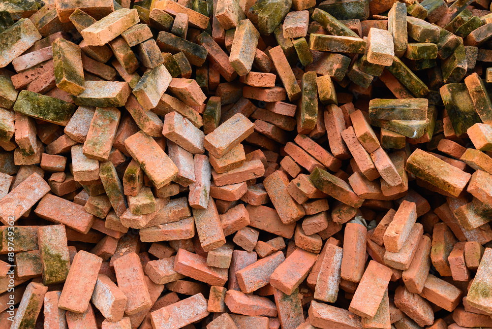 Stack of raw bricks. Stack of raw bricks.