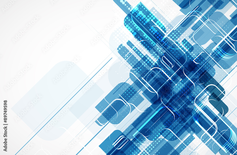 Fototapeta premium Abstract tech background. Futuristic technology interface. Vector for business solution