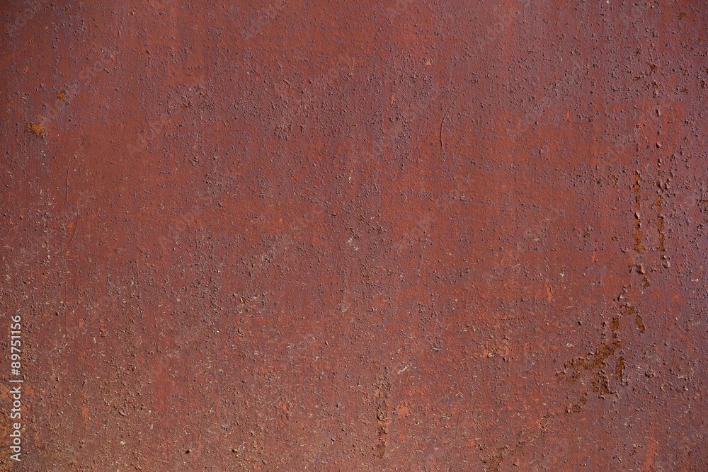 metal painted rusty red