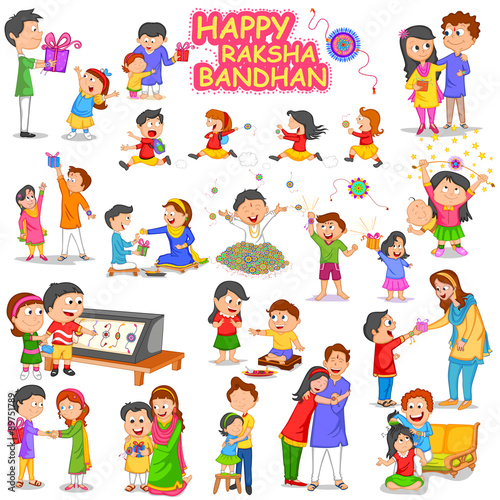 Brother and Sister in Raksha Bandhan