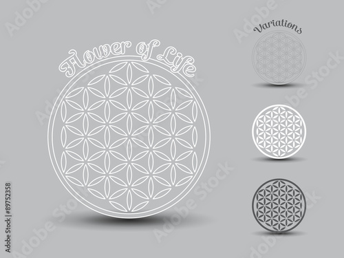 Flower of Life symbol, set of
