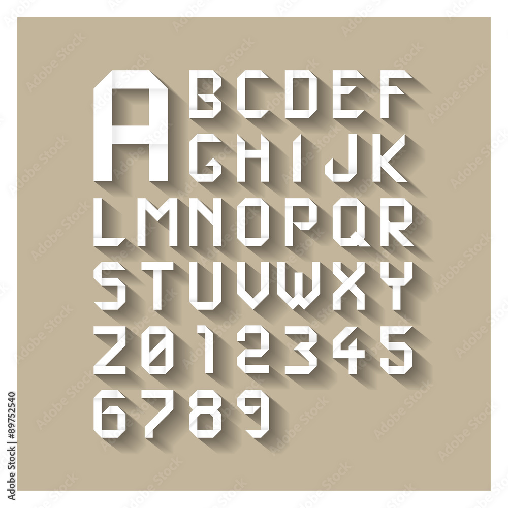 Origami alphabet letters and numbers Origami alphabet letters and numbers