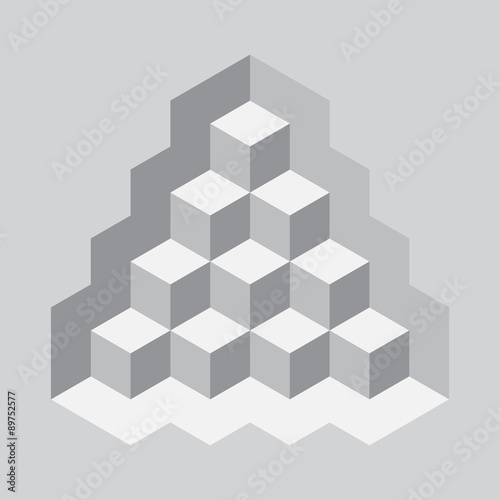 Pyramid logotype or icon. illustration
