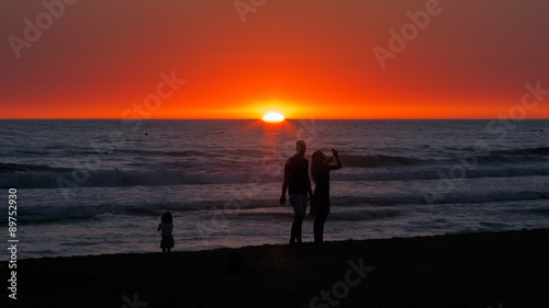 Atardecer en la playa de La Barrosa, Chiclana, Cádiz