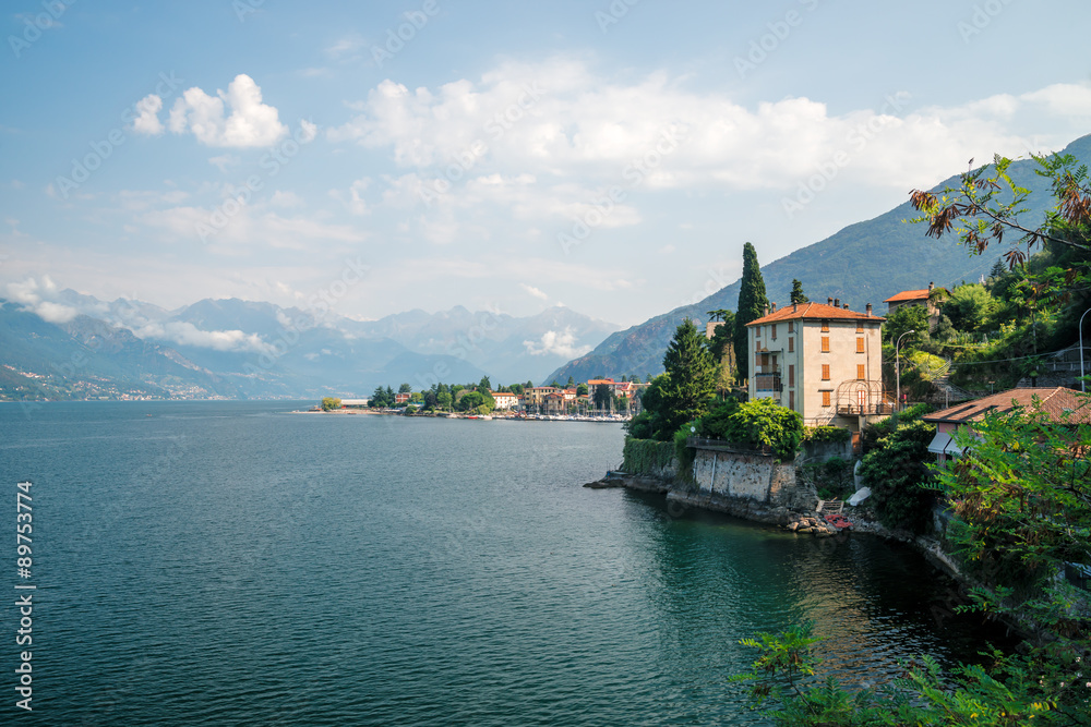  A view of the   Varenna on Como lake in Italy, Alps, Europe.
