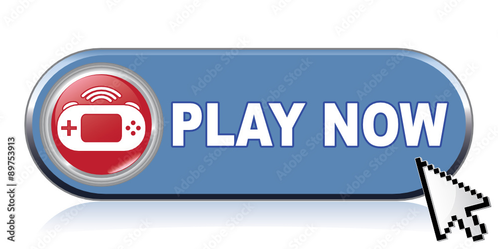 PLAY NOW ICON Stock Vector