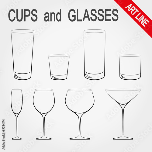 Cups and glasses.