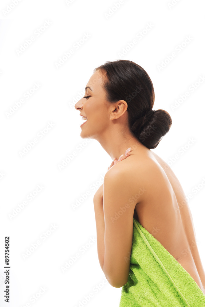 Spa woman wrapped in towel Spa woman wrapped in towel