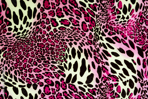 texture of print fabric stripes leopard for background