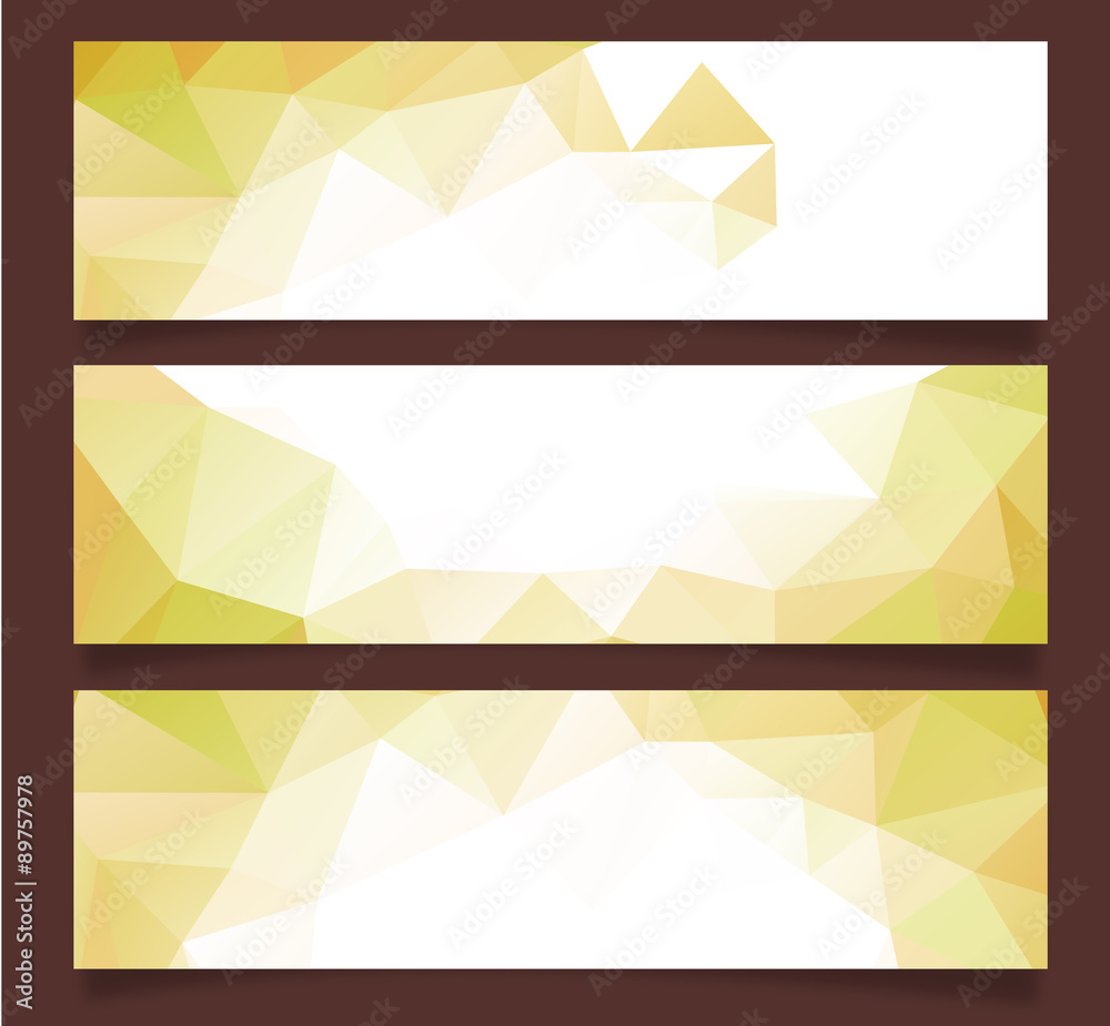 Abstract Purple Triangular Polygonal banners set Abstract Purple Triangular Polygonal banners set