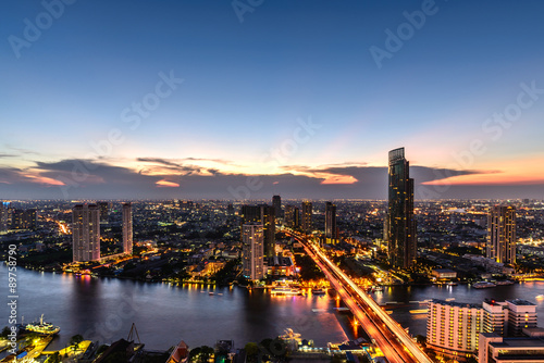 Bangkok skyline cityscape in Thailand. © Eakkaluk