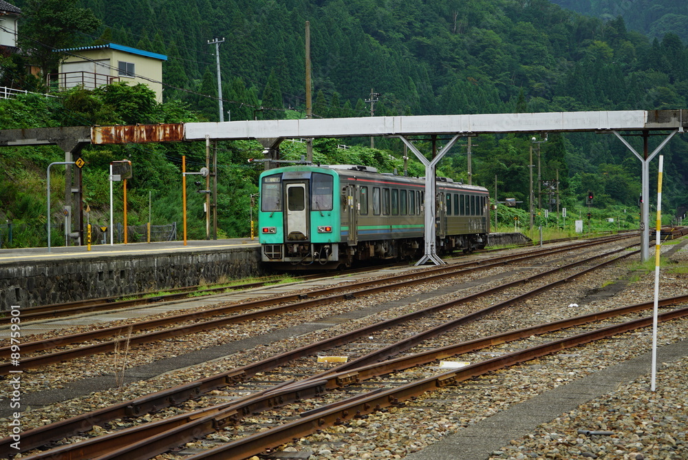 Fototapeta premium Country side train in Japan
