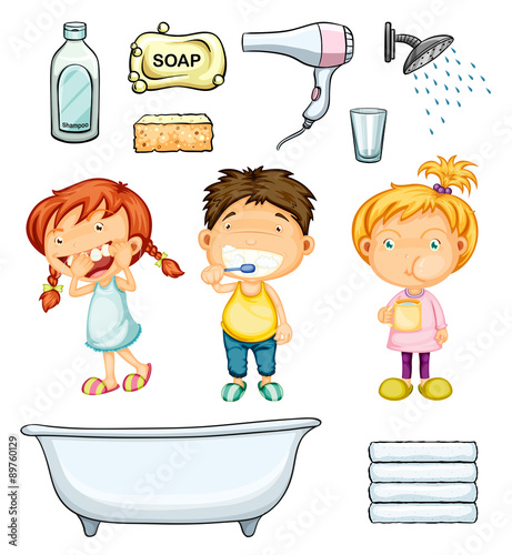 Children and bathroom set