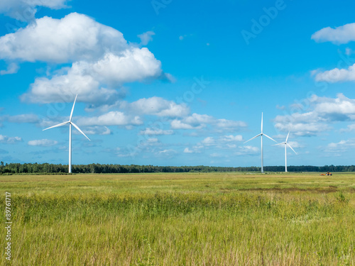 windmills in fields