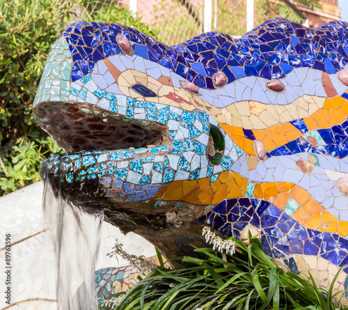 dragon mosaic Barcelona Gaudi