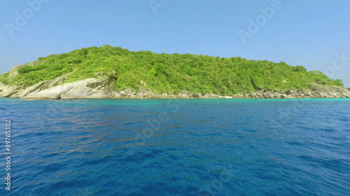 Moving on speed boat Similan islands. Thailand. 
