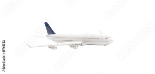 White airplane isolated