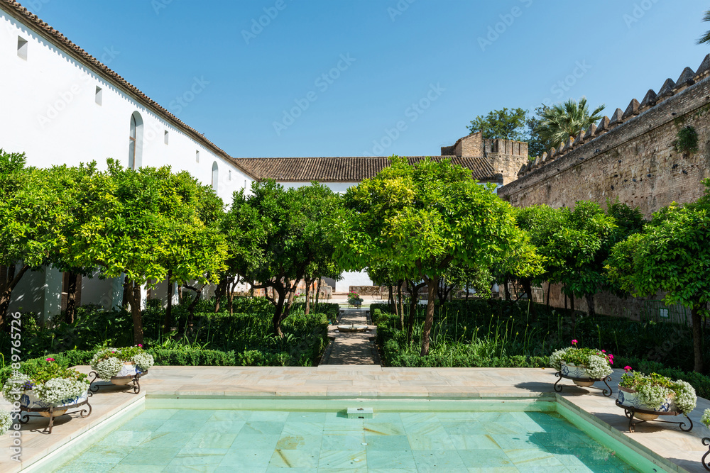 Fountain and gardens of the Alcazar de los Reyes Cristianos