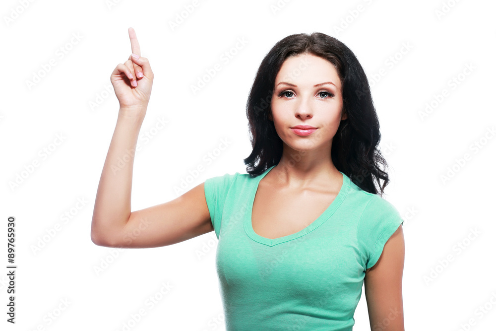 woman pointing woman pointing