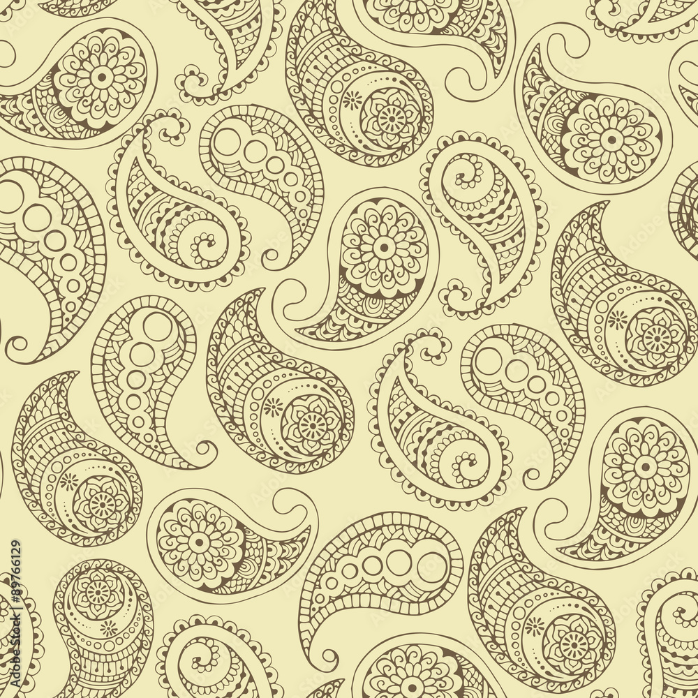 Seamless pattern with different Butt, painted in the style of mehendi. Seamless pattern with different Butt, painted in the style of mehendi.