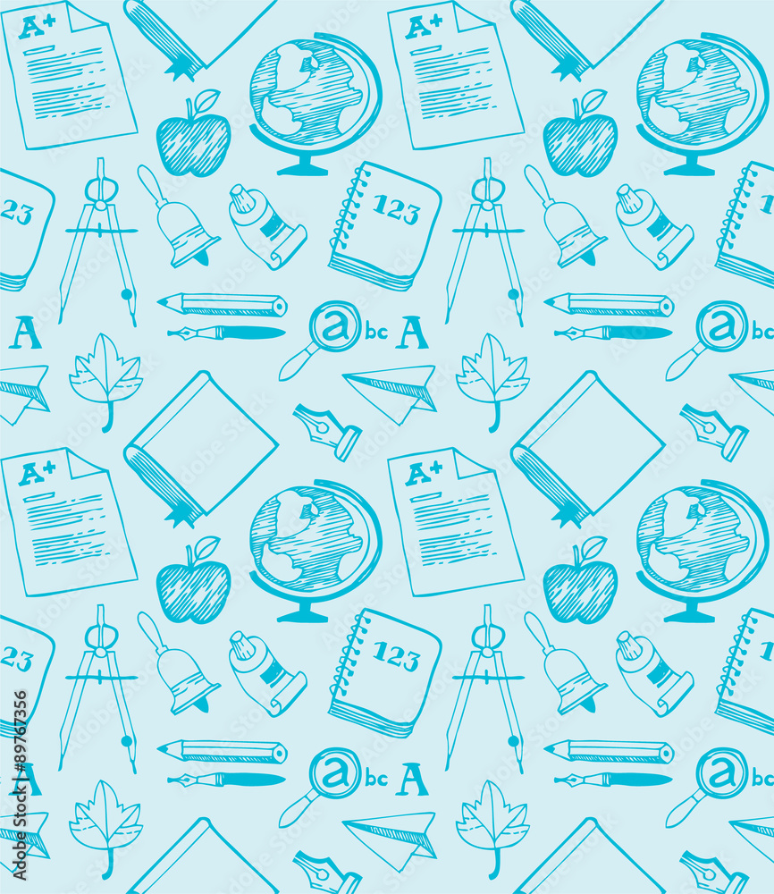 Back to school seamless background