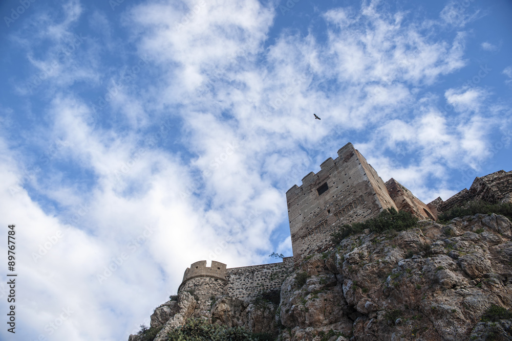 El castillo del municipio de Salobreña en Granada