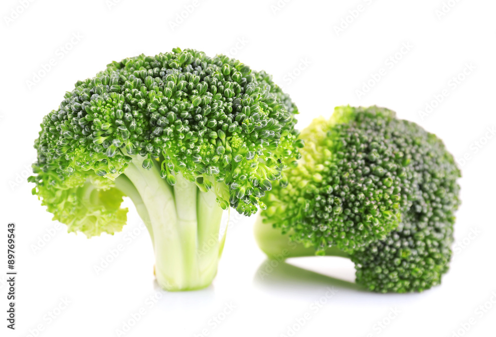 Fresh broccoli isolated on white Fresh broccoli isolated on white