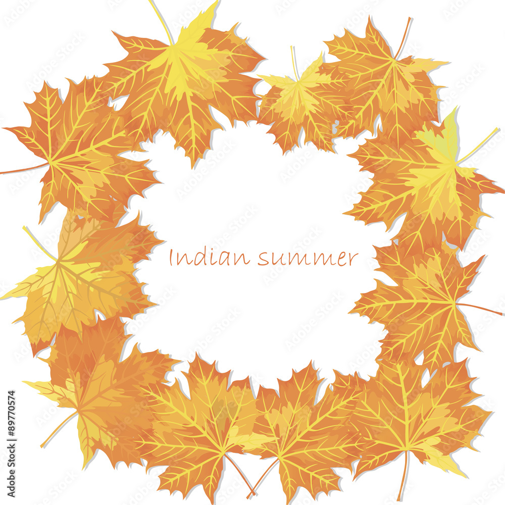 Design template, autumn maple leaves. Design template, autumn maple leaves.