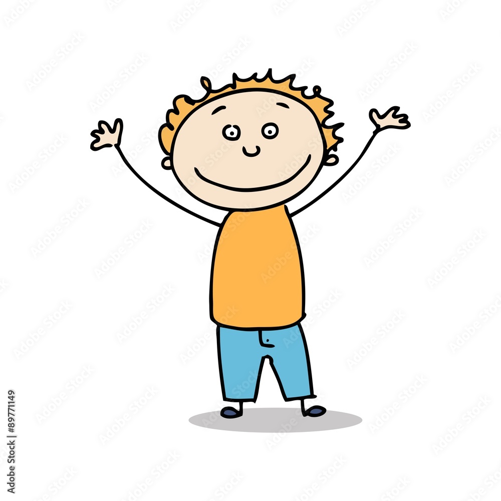 Vector Illustration of a Small Kid Vector Illustration of a Small Kid
