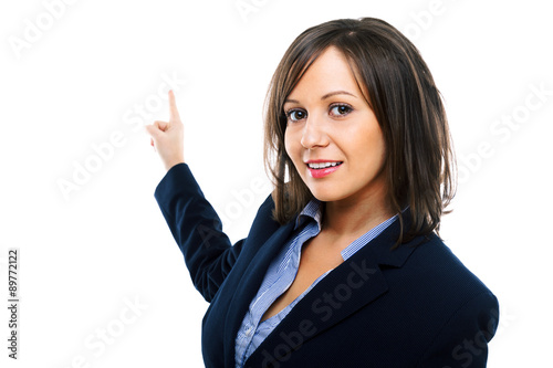 Businesswoman pointing