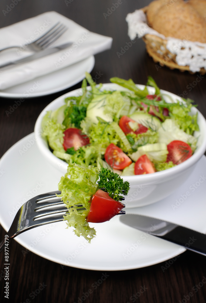 Light summer vegetable salad