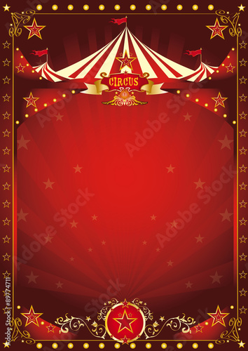 Fun red circus poster