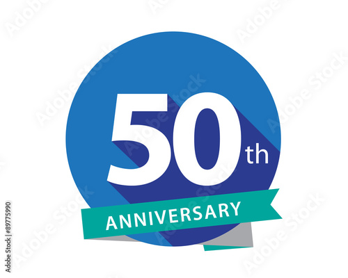 50 Anniversary Blue Circle Logo