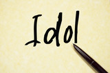 Idol word write on paper