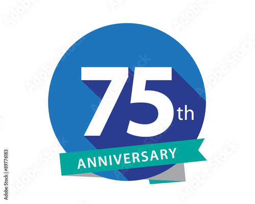 75 Anniversary Blue Circle Logo