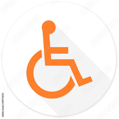 wheelchair flat design modern icon