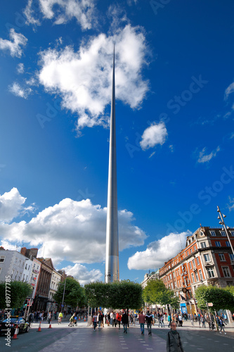 The Spire of Dublin also known as Spike is a large, 121.2 metres tall stainless steel pin-like monument located on the O'Connell Street in Dublin, Ireland photo